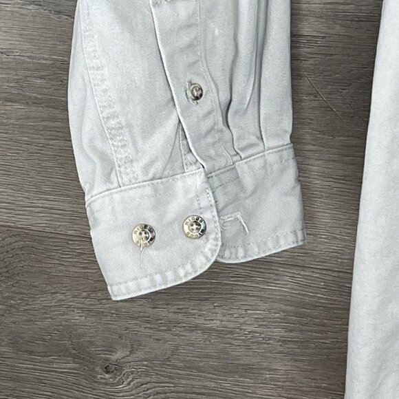 Wrangler Riggs Workwear Button Down Shirt Mens Large Button Up Pocket Tan Sand - Picture 3 of 8